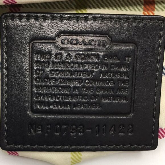 Coach Bleecker Black burnished leather Shoulder Handbag Style 11428 - Picture 12 of 16